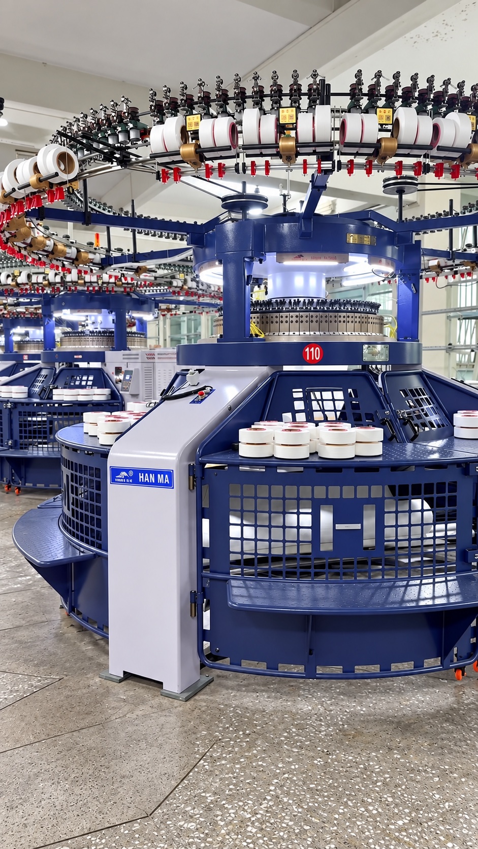 Circular knitting equipment used for fabric production